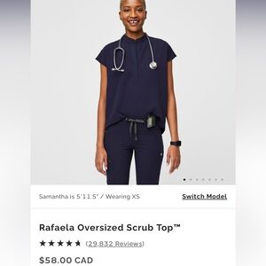 FIGS Scrub Top Rafaela size small (oversized fit)